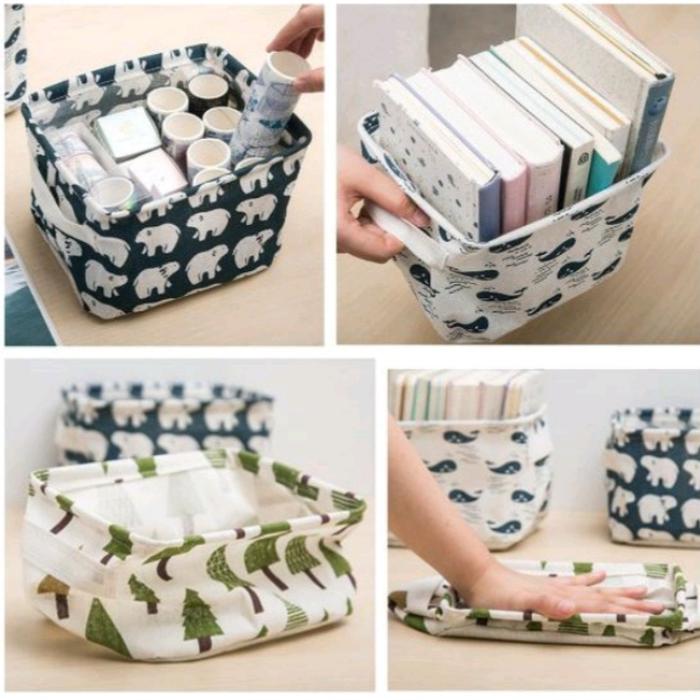 Gambar Keranjang lipat multifungsi storage box organizer dari Sumber Aren Kota Bandung Tokopedia