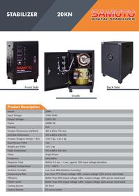 Gambar STABILIZER SAMOTO REGULATOR 20KVA 1PH AUTO VOLTAGE 20000VA - SMT20KN dari JAVA MEGA NETWORK Kota Bandung 4 Tokopedia