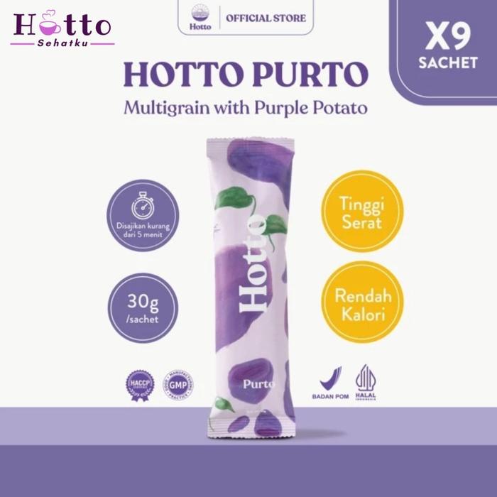 Gambar PROMO!! Hotto Purto Multigrain with Purple Potato 9 Sachet Sehatku dari Hotto Sehatku Kota Bandung Tokopedia