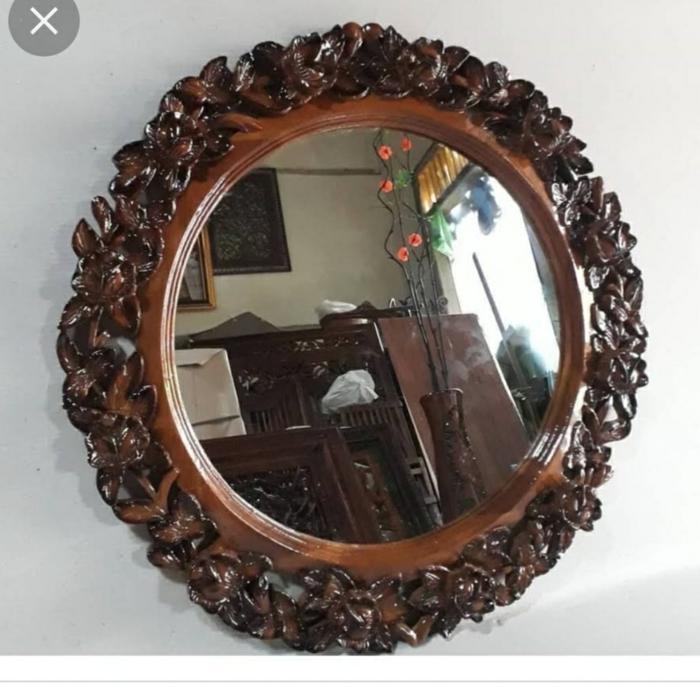Gambar Cermin Figura Ukir Kayu Jati dari Jeparafurnistore Kab. Jepara Tokopedia