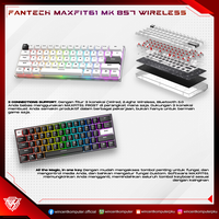 Gambar Keyboard Gaming Wireless Fantech MAXFIT61 FROST MK857 FROST WIRELESS dari wincent komputer Kota Pekanbaru 2 Tokopedia