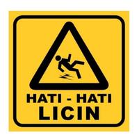 Gambar STIKER SIGN 15X15. HATI HATI LICIN. RAMBU K3 SAFETY dari ARFANJAYA08 Kota Administrasi Jakarta Utara 1 Tokopedia