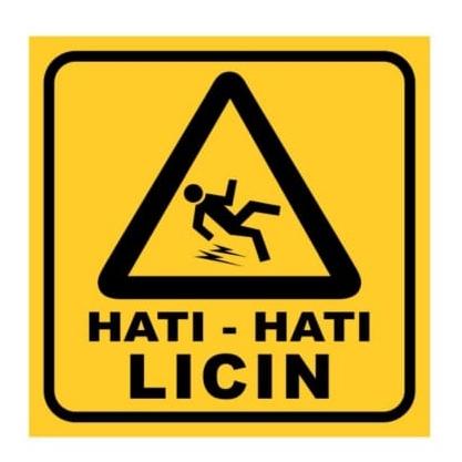 Gambar STIKER SIGN 15X15. HATI HATI LICIN. RAMBU K3 SAFETY dari ARFANJAYA08 Kota Administrasi Jakarta Utara Tokopedia