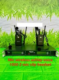 Gambar Mic Wireless clip on head set ASHLEY VOICE 1000 BISA UBAH Frekuensi dari RAMA AUDIO ELEKTRONIK Kota Surabaya 4 Tokopedia