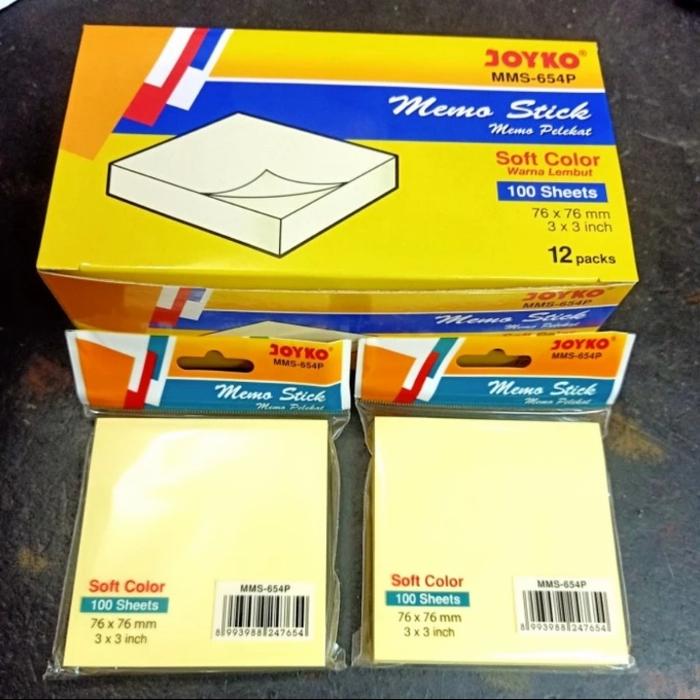Gambar Memo stick / Sticky note Joyko MMS 654 P 75mm x 75mm dari papoygarage Kota Administrasi Jakarta Selatan Tokopedia