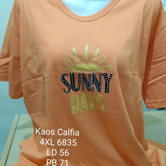 Gambar kaos calfia wanita 4XL 6835 jumbo murah dari Happiness-os Kab. Tangerang 5 Tokopedia