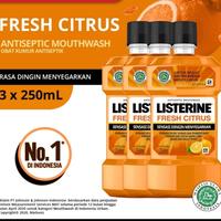 Gambar Listerine Fresh Citrus MouthWash/Obat Kumur Antiseptik 250ml -isi 3pcs dari Naka Lucky Kota Bandung 1 Tokopedia