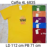 Gambar kaos calfia wanita 4XL 6835 jumbo murah dari Happiness-os Kab. Tangerang 1 Tokopedia