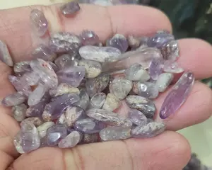 Natural Purple Amethyst Phantom chips gravel 5-7 mm paket 100 grams