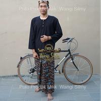 Gambar Sarung Batik Cirebon Motif Mega Mendung Biru Hitam - Sarung Batik Pria dari Wangi Silmy Kab. Cirebon 4 Tokopedia