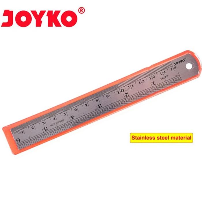 Gambar Joyko Penggaris Besi Joyko 15cm ruler 15 cm stainless steel dari oniline jaya Kota Bogor Tokopedia