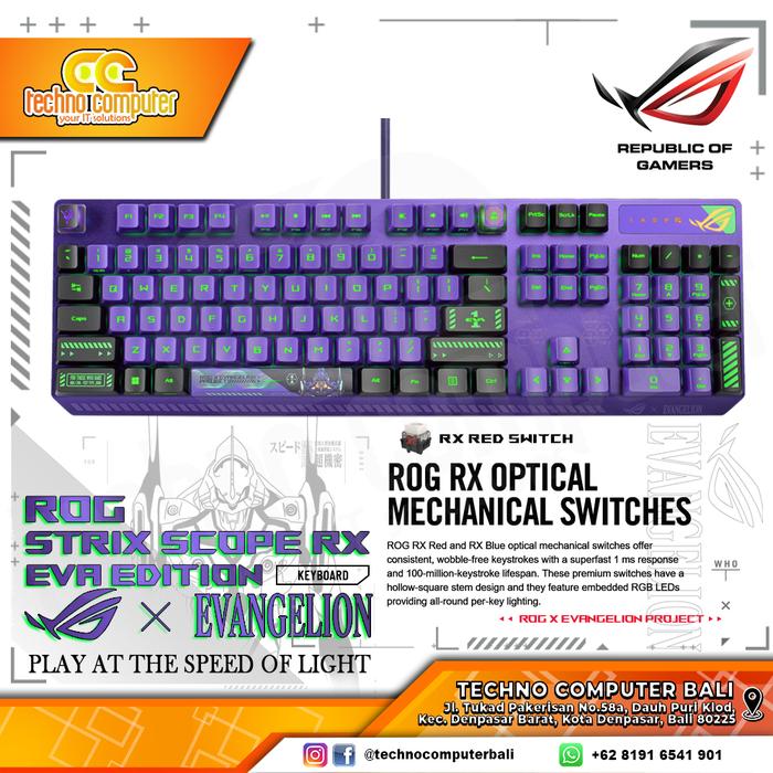 Gambar ASUS ROG Strix Scope RX EVA Edition - RX Red Switch - Gaming Keyboard dari Techno Computer Bali Kota Denpasar Tokopedia