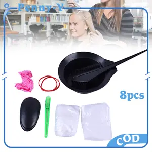 8pcs Alat Cat Rambut Lengkap/Paket Semir Rambut