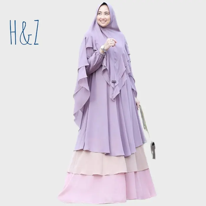Gambar Baju Gamis Wanita Muslimah Humaira Syari Set Khimar Ceruty Babydoll Ib dari EVLYN OLSHOP Kota Surabaya 5 Tokopedia