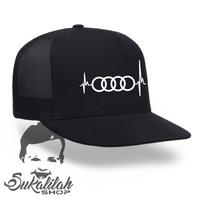 Gambar Topi pria trucker jaring sport all size audi heartbeat dari Azam Hat Kab. Bandung Barat 2 Tokopedia