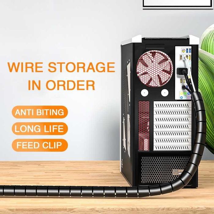 Gambar Taffware Spiral Pembungkus Pelindung Kabel Listrik Organizer Protector 16MM x 2M - HPS-61 dari BudgetGadget Kota Administrasi Jakarta Barat Tokopedia