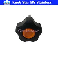 Gambar Knob Star Adjuster Baut M8 T45 Orange Stainless Steel dari oemah karet Kab. Bandung 3 Tokopedia