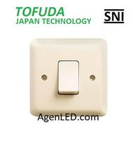 Gambar TOFUDA Saklar Tunggal Single Engkel Inbow Model broco new gee Cream IB dari AgenLED Kota Administrasi Jakarta Pusat 1 Tokopedia