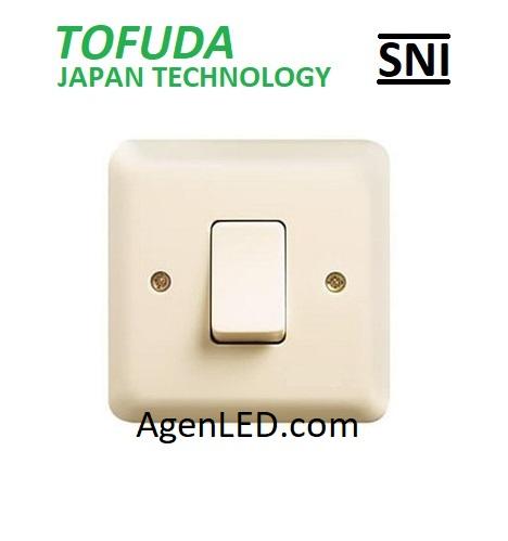 Gambar TOFUDA Saklar Tunggal Single Engkel Inbow Model broco new gee Cream IB dari AgenLED Kota Administrasi Jakarta Pusat Tokopedia