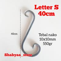 Gambar Leter S 40cm ornamen aksesoris asesoris pagar besi tempa dari shabyaa store Kab. Tegal 1 Tokopedia