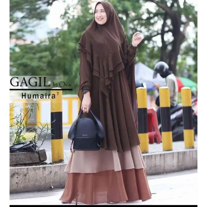 Gambar Baju Gamis Wanita Muslimah Humaira Syari Set Khimar Ceruty Babydoll Ib dari EVLYN OLSHOP Kota Surabaya 4 Tokopedia