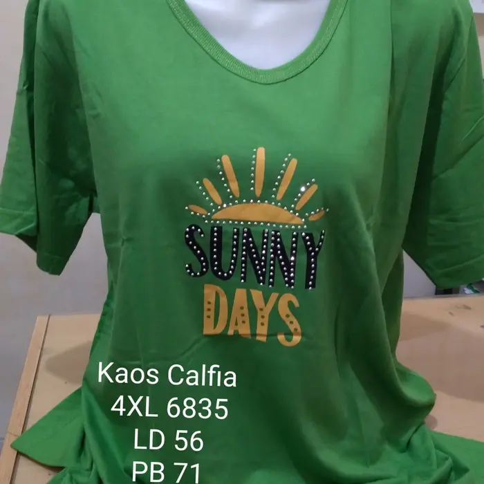 Gambar kaos calfia wanita 4XL 6835 jumbo murah dari Happiness-os Kab. Tangerang 4 Tokopedia