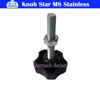 Gambar Knob Star Adjuster Baut M8 T45 Orange Stainless Steel dari oemah karet Kab. Bandung 4 Tokopedia