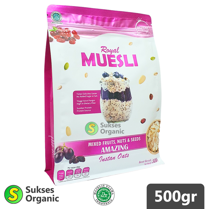 Gambar Royal Muesli AMAZING Instant Oats 500gr dari Sukses Organic Kota Tangerang Selatan Tokopedia