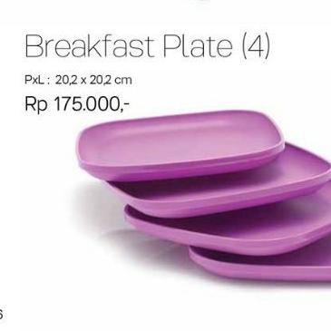 Gambar tupperware breakfast plate/luncheon plate piring plastik dari By Oilio Kota Tangerang Tokopedia