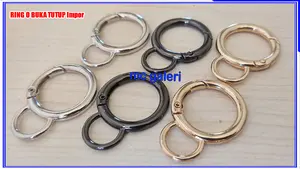 GANTUNGAN TALI TAS IMPOR - RING O BUKA TUTUP - RING BULAT BUKA TUTUP
