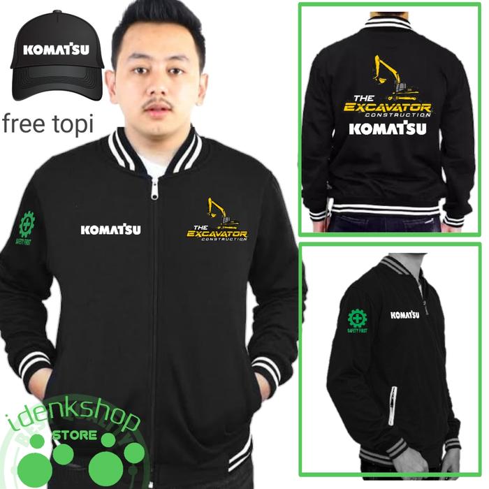 Gambar jaket baseball sablon Komatsu the excavator Komatsu + free topi dari ldenkshop store Kab. Tangerang Tokopedia