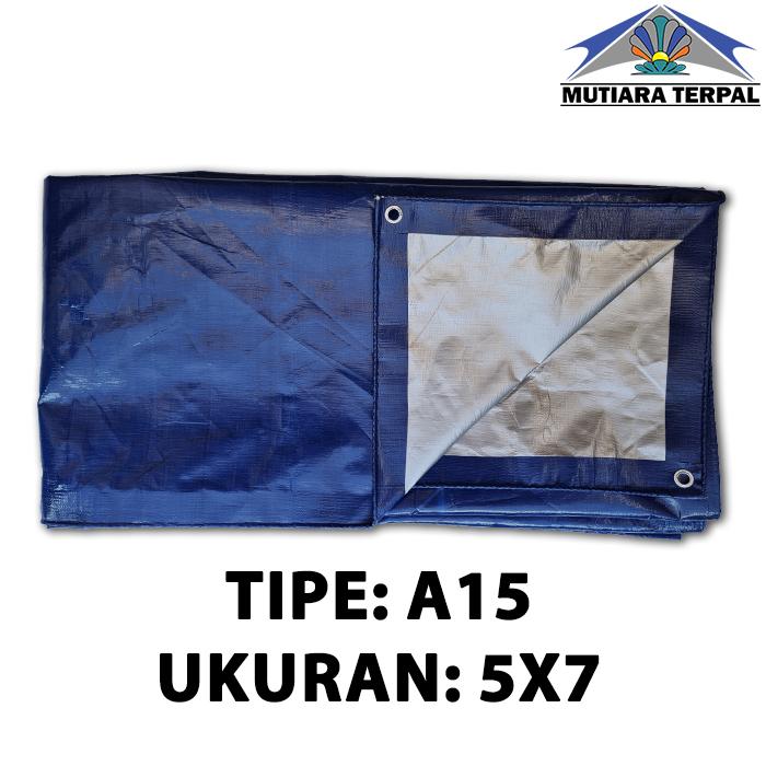 Gambar Terpal A15 Biru Silver Ukuran 5x7 dari Mutiara Terpal Kota Surabaya Tokopedia