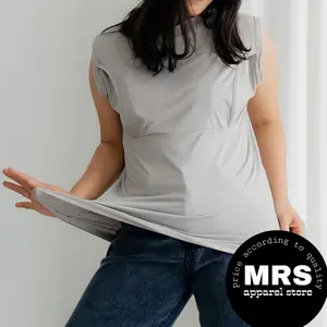 Baju Hamil Menyusui Bunsui Lekbong Kutung Tanpa Lengan Polos