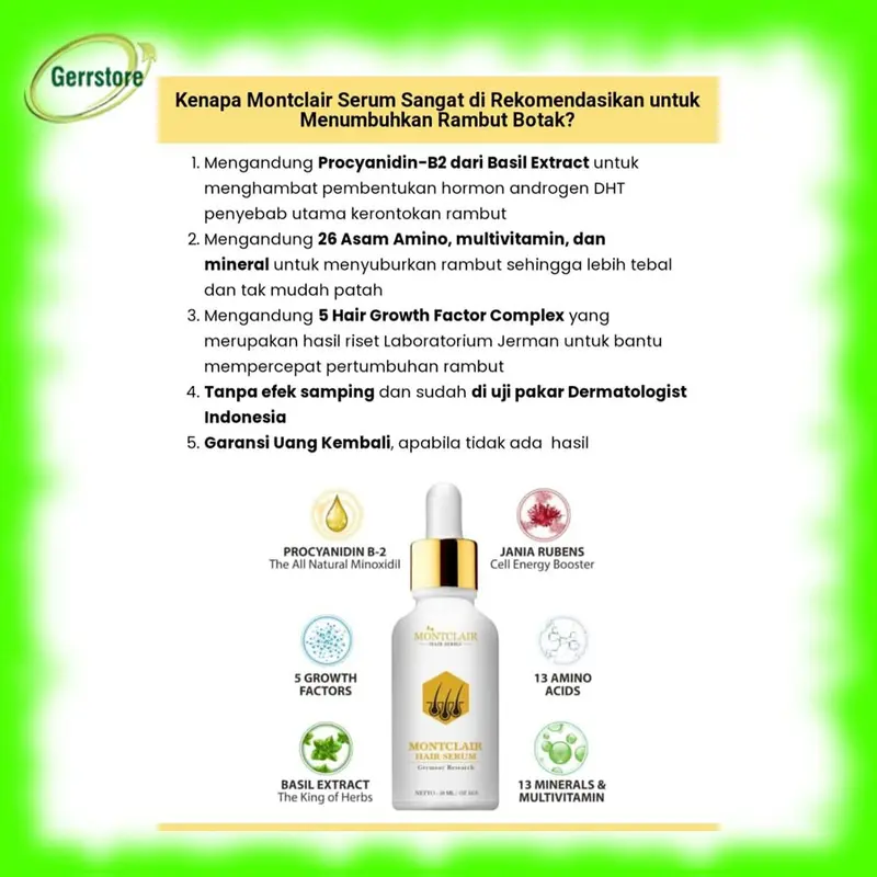 Montclair | Montclair Hair Serum | Penumbuh Rambut Monclair Grasse 1