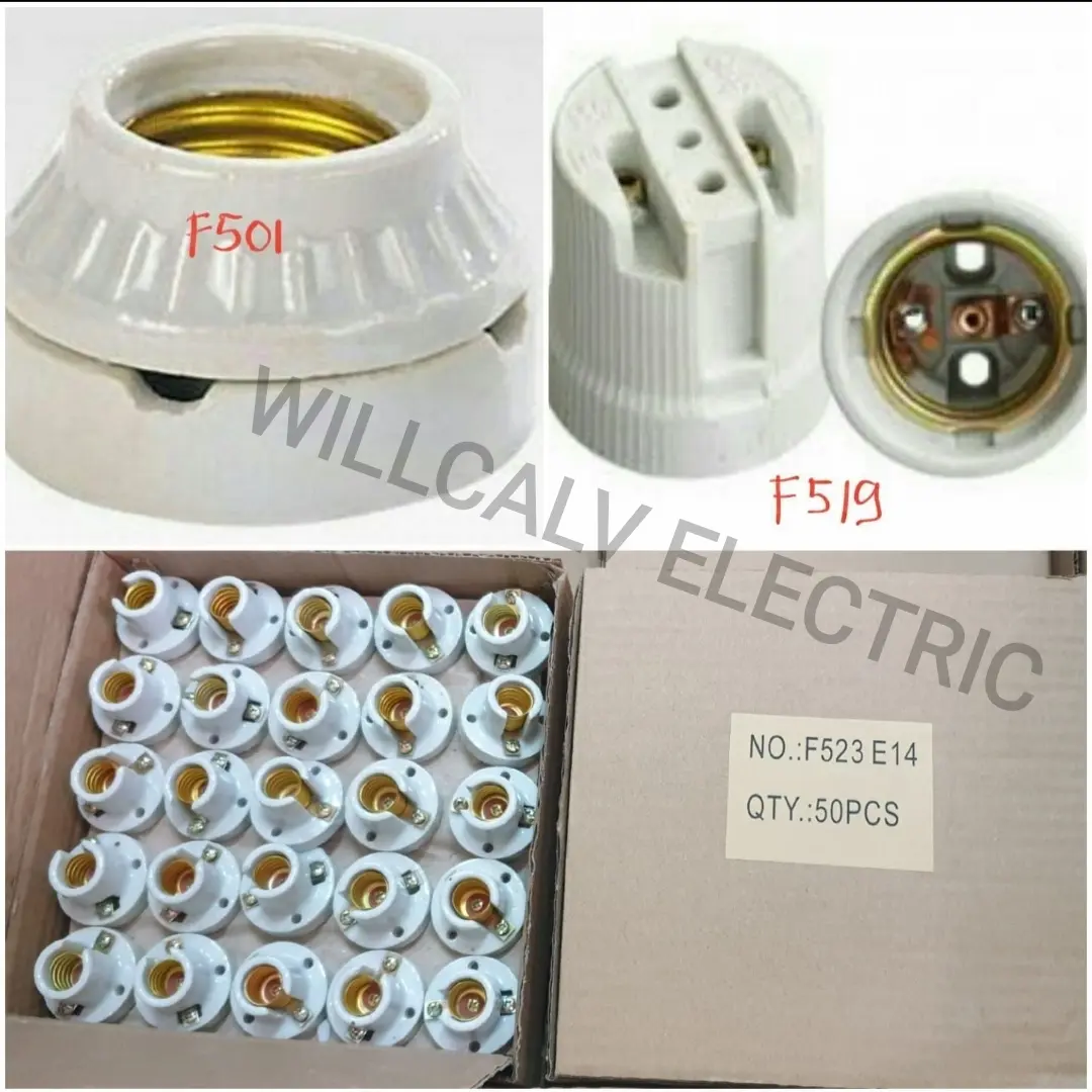 FITING LAMPU KERAMIK / FITING KERAMIK E12 E14 E27 / FITING LAMPU TAMAN