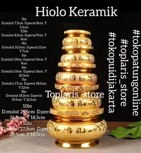 Hiolo Tempat Hio Emas Keramik Import