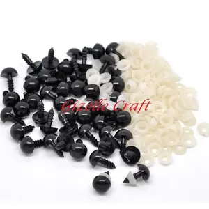 1pc Safety Eyes Washer Mata Boneka Amigurumi Hitam 5mm 6mm 7mm 8mm 9mm