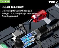 Gambar Hippo TOMS 2 USB Lightning/IPhone Kabel Data & Charger QC 2.4A dari Hippo Official Yogyakarta Kota Yogyakarta 4 Tokopedia