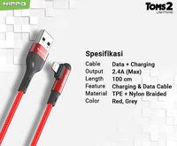 Gambar Hippo TOMS 2 USB Lightning/IPhone Kabel Data & Charger QC 2.4A dari Hippo Official Yogyakarta Kota Yogyakarta 2 Tokopedia