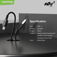 Gambar Hippo Rou 2 Usb Type C Kabel data charger Quick Charging dari Hippo Official Yogyakarta Kota Yogyakarta 2 Tokopedia