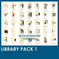 Gambar Sketchup Model Library Pack 01 dari 3D Pack Sketchup Kota Malang 2 Tokopedia