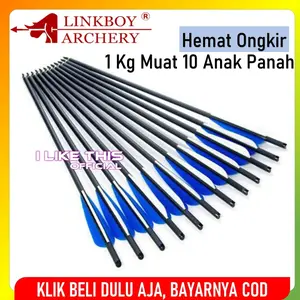 Anak Panah Berburu Latihan Arrow Fiber Archery Murah Ujung Besi Outdoor Alat