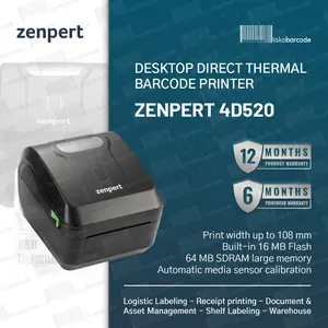 BARCODE PRINTER DIRECT THERMAL ZENPERT-4D520 BY TSC