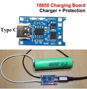 TP4056 5V USB Type C 1A CHARGING Charger Baterai Lithium + Proteksi