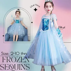 Frozen Parishkids Sequin Dress Anak Kostum Ulang Tahun
