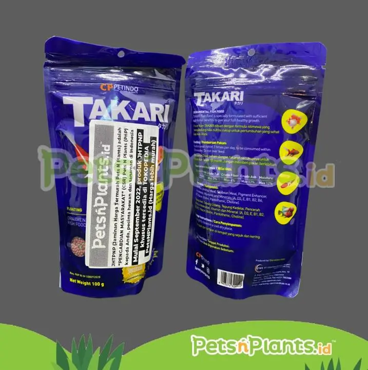 Makanan Ikan Hias Pelet TAKARI Fish Food Kecil 1 MM 100 GR