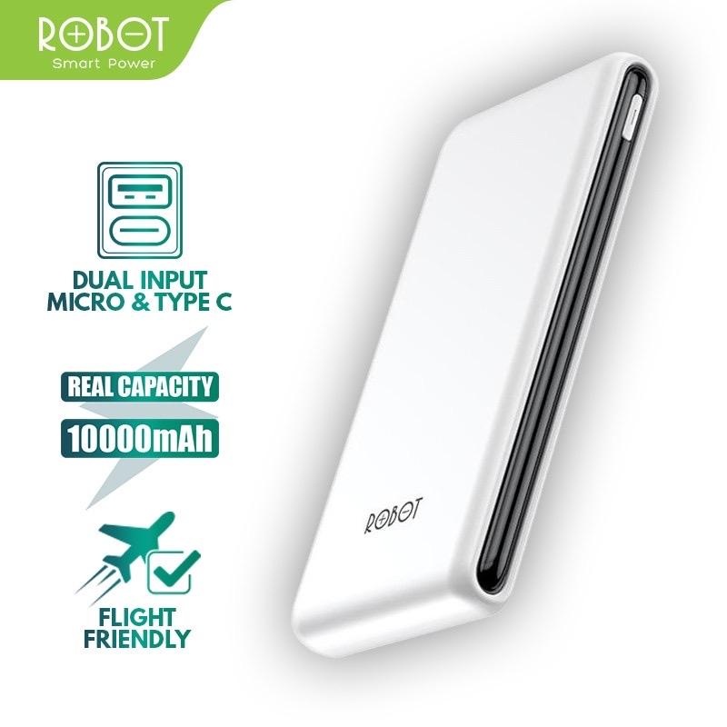 PowerBank ROBOT 10000mah RT180 2.1A Dual Input Port Type C 3