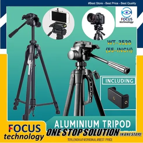 TRIPOD BLACK WEIFENG WT 3520 PREMIUM ORIGINAL SLR DSLR KAMERA HP