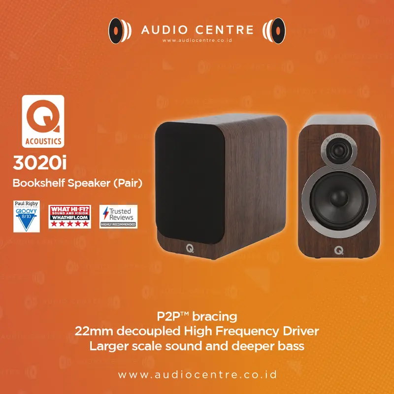 Q Acoustics 3020i walnut 0