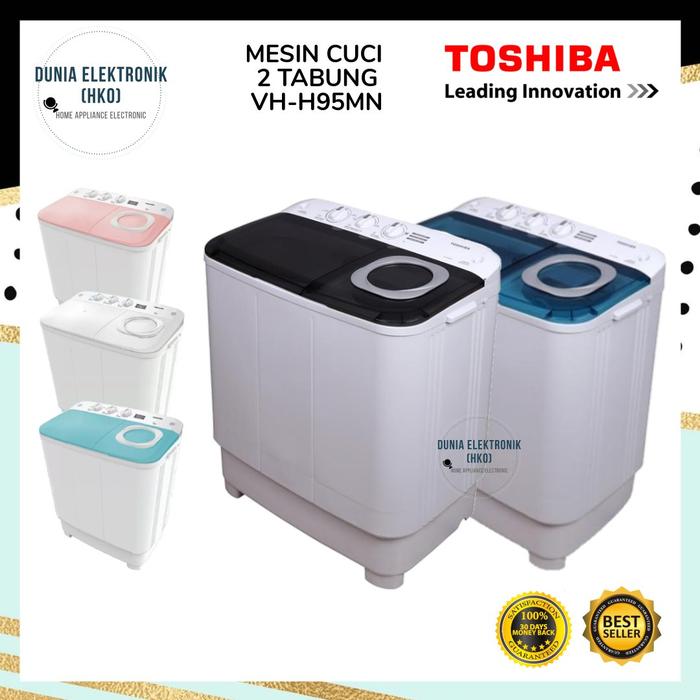 Gambar MESIN CUCI TOSHIBA VH-H95MN VH 95 MN 2 TABUNG 8,5 KG JET SPIN dari Dunia Elektronik Mall Kota Bekasi Tokopedia